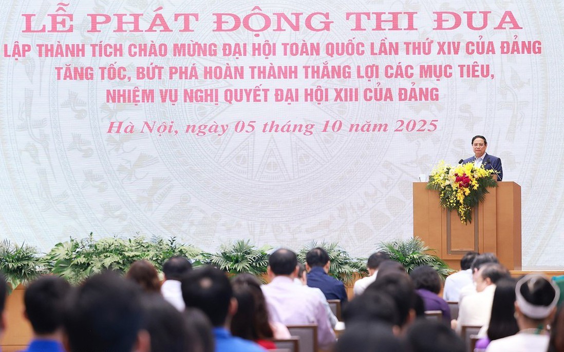 Thủ tướng phát động đợt thi đua cao điểm lập thành tích chào mừng Đại hội XIV của Đảng