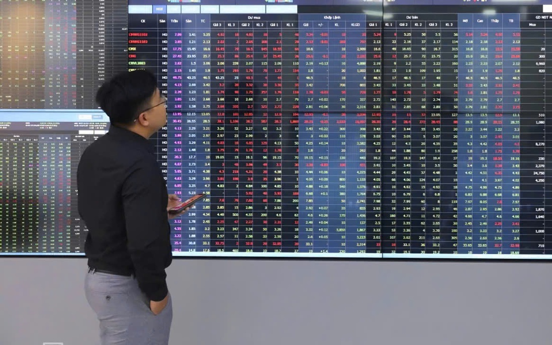 Cổ phiếu chứng khoán “tím lịm”, VN-Index áp sát 1.700 điểm