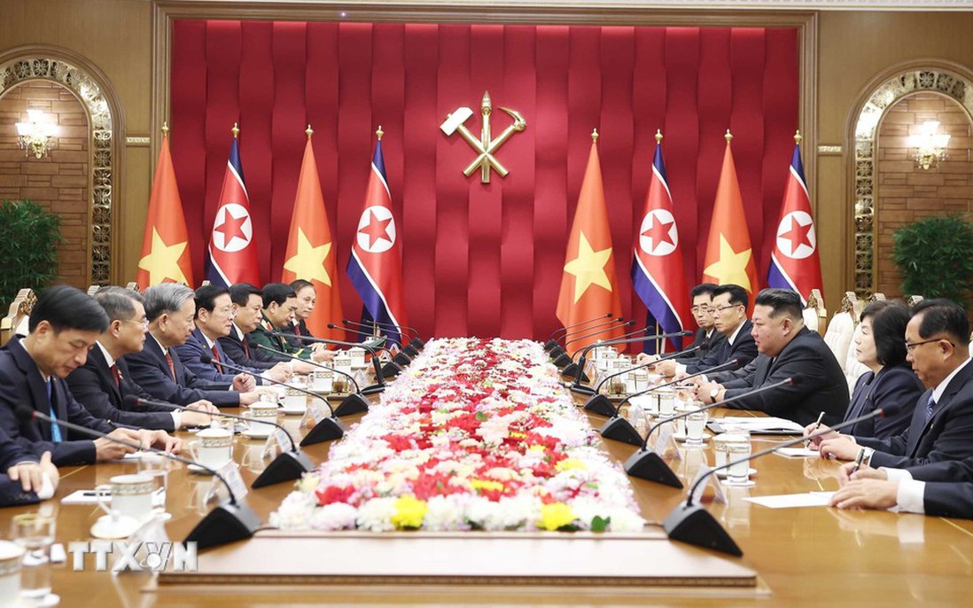 Tổng Bí thư Tô Lâm hội đàm với Tổng Bí thư, Chủ tịch Quốc vụ CHDCND Triều Tiên Kim Jong Un