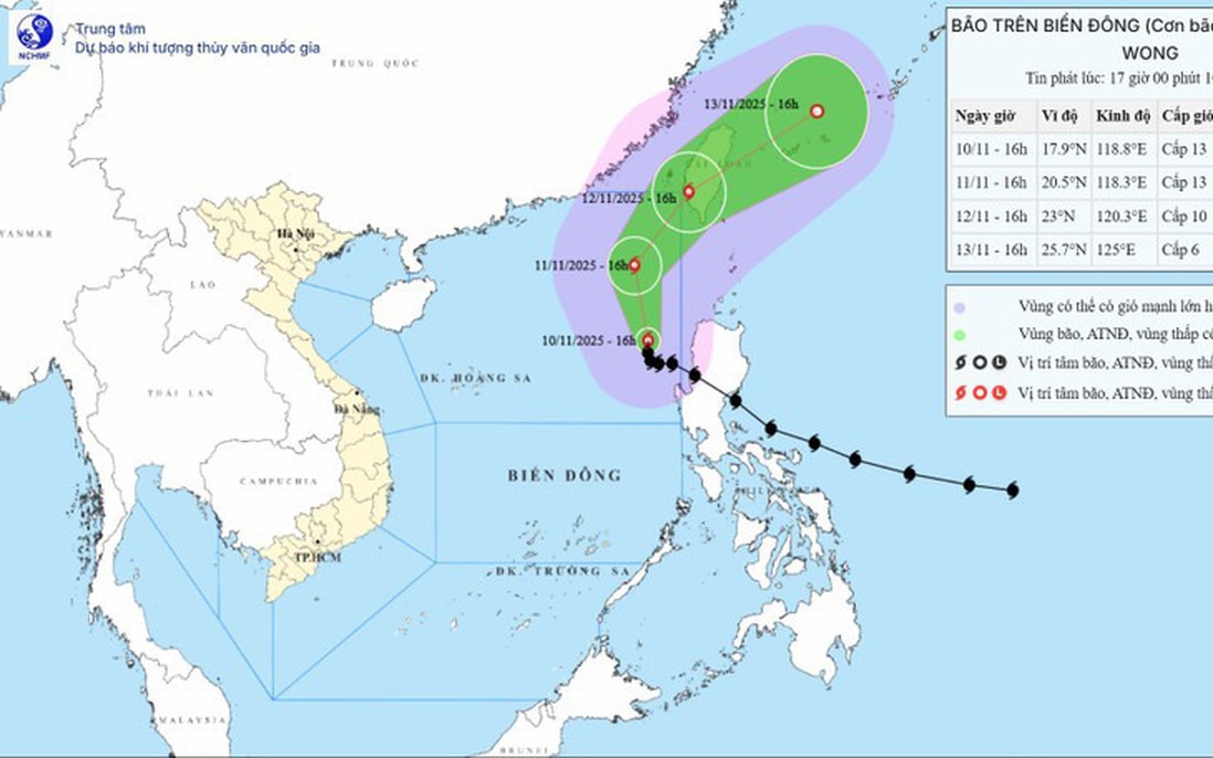 Bão số 14 tiếp tục đổi hướng, ven biển Bắc Bộ triều cường giảm chậm