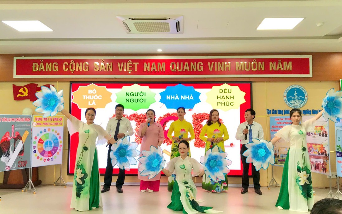 Trung tâm Y tế Bình Sơn tổ chức Hội thi “Tìm hiểu về phòng, chống tác hại thuốc lá” năm 2025
