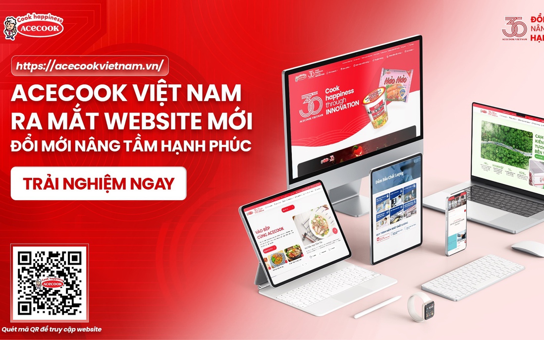 Acecook Việt Nam ra mắt website mới nhân dịp kỷ niệm 30 năm ngày bán hàng đầu tiên