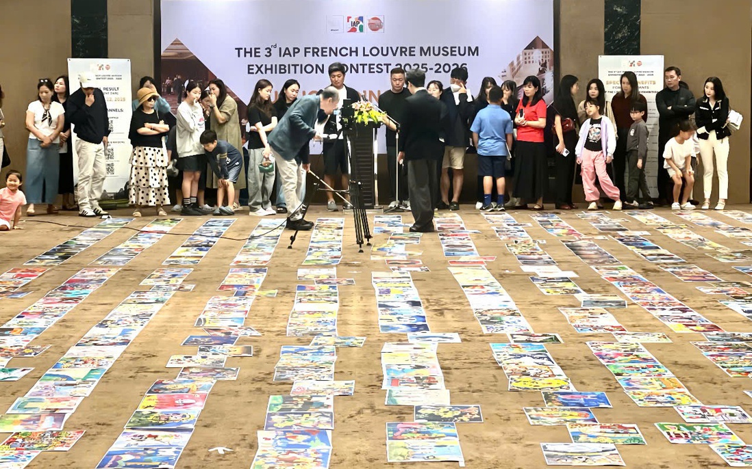 Học sinh trổ tài hội họa hướng tới triển lãm tại Bảo tàng Louvre 2026