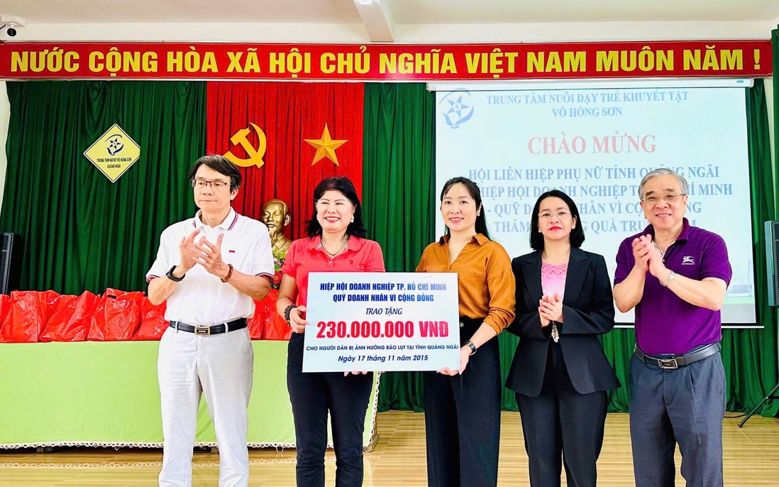 Doanh nghiệp TPHCM chung tay hỗ trợ phụ nữ, người dân vùng bão lũ Quảng Ngãi