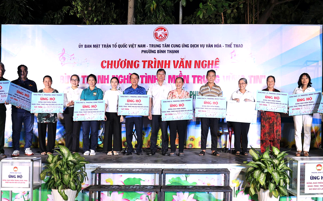 Đêm nhạc "Bình Thạnh nghĩa tình" quyên góp hơn 600 triệu đồng hỗ trợ đồng bào miền Trung