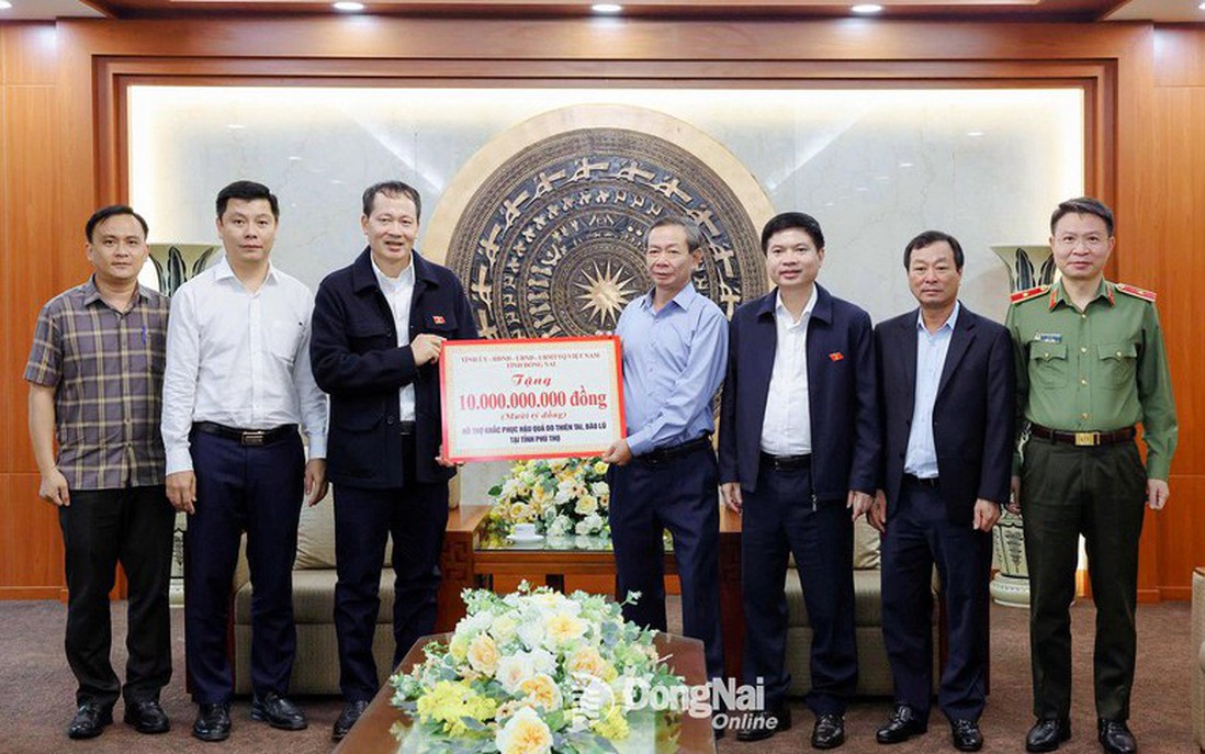 Đồng Nai hỗ trợ 41 tỷ đồng giúp 4 tỉnh miền Bắc khắc phục hậu quả bão lũ