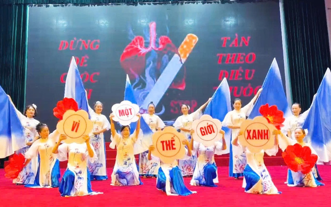 Vũ điệu truyền thông về phòng, chống tác hại thuốc lá của Hội LHPN phường Lào Cai, Lào Cai