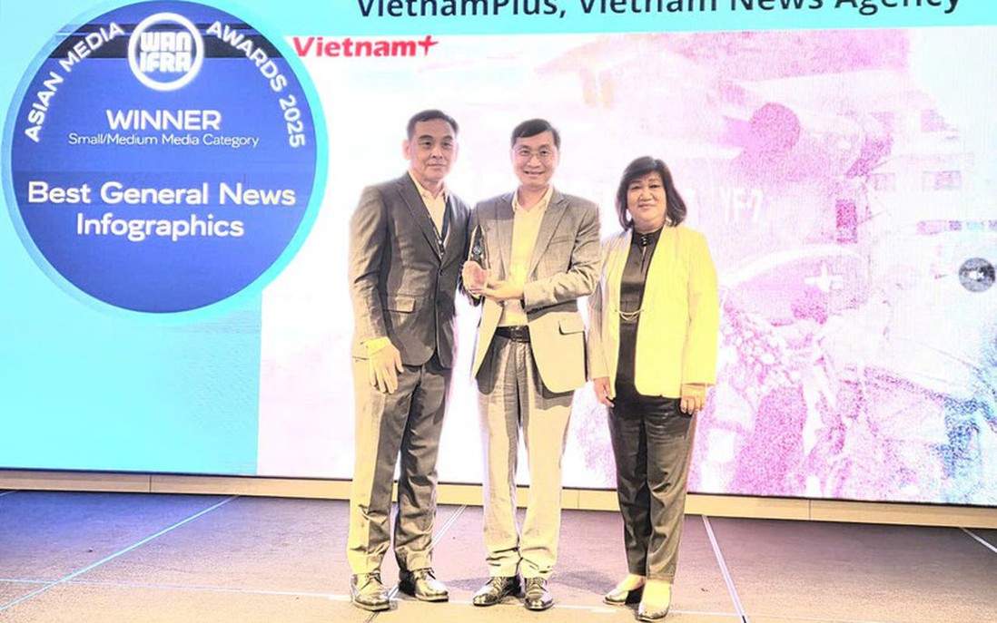 VietnamPlus lần thứ 2 liên tiếp trong năm 2025 nhận giải thưởng báo chí quốc tế WAN-IFRA