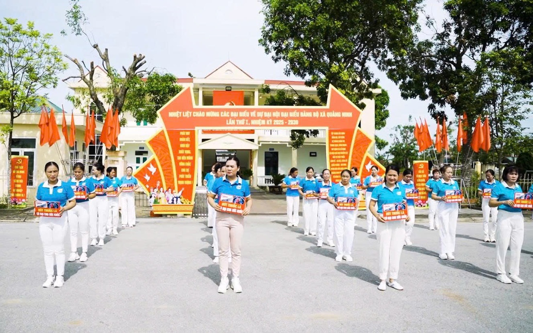 Vũ điệu truyền thông về phòng, chống tác hại thuốc lá của Hội LHPN xã Quảng Ninh, Thanh Hóa