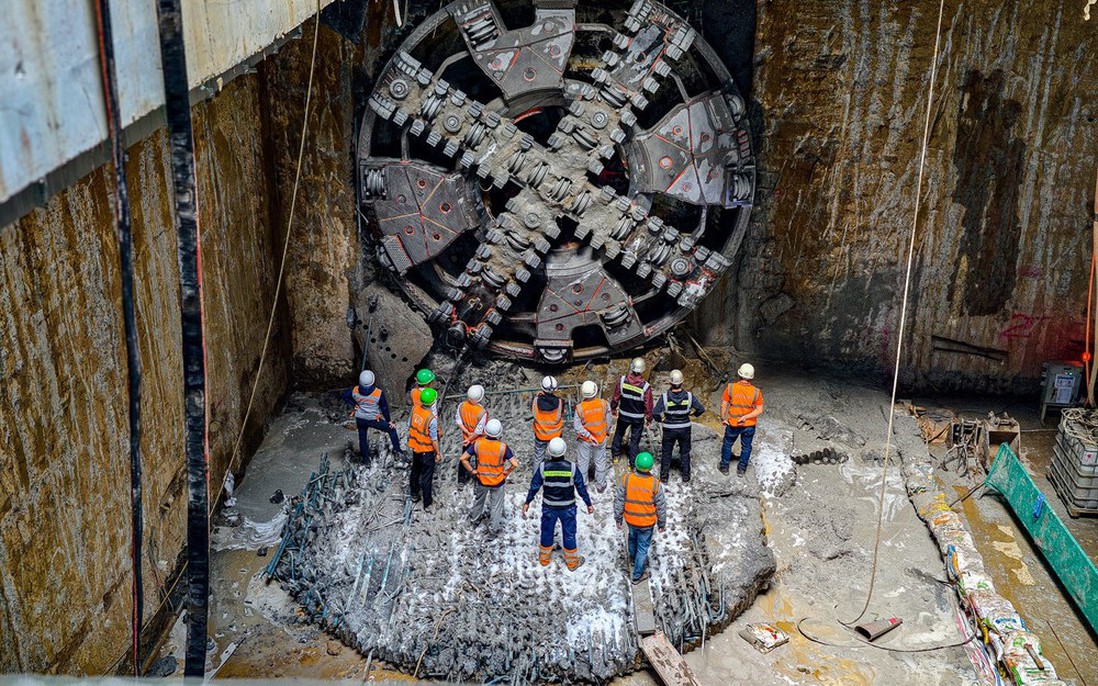 Hoàn thành khoan 4 ga ngầm đầu tiên dự án đường sắt đô thị Nhổn-Ga Hà Nội