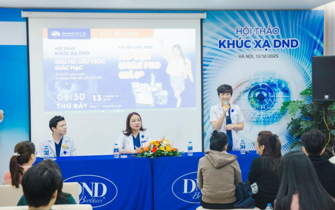 Chất lượng giác mạc quyết định kỹ thuật mổ cận – góc nhìn từ hội thảo tại BV Mắt Quốc tế DND