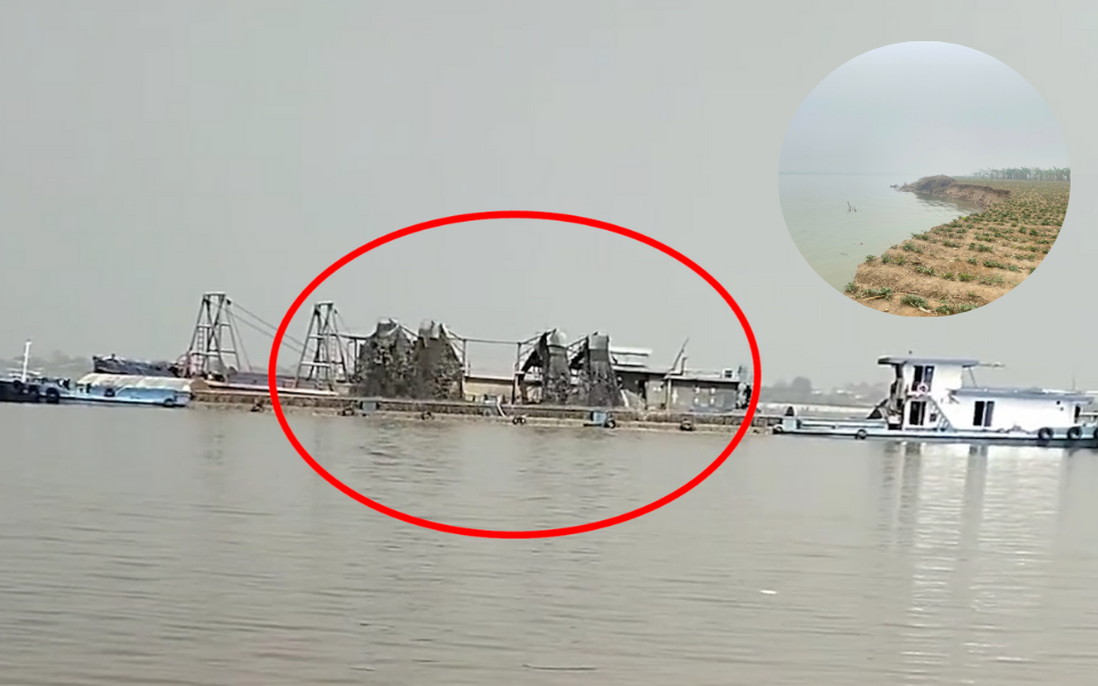 Nghi vấn tàu khai thác cát gây sạt lở nghiêm trọng đất canh tác của người dân