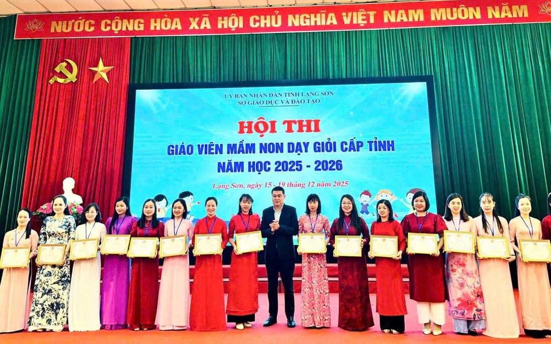 100% cô giáo mầm non Lạng Sơn đoạt giải "Giáo viên dạy giỏi" cấp tỉnh