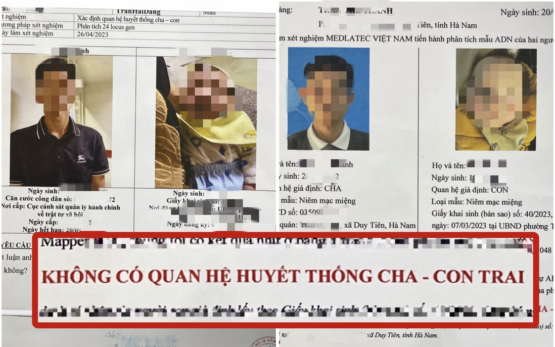 Sau xét nghiệm ADN, người đàn ông đòi tiền công nuôi hai đứa trẻ không phải con mình