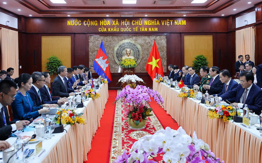 Thủ tướng Phạm Minh Chính hội đàm với Thủ tướng Campuchia Hun Manet