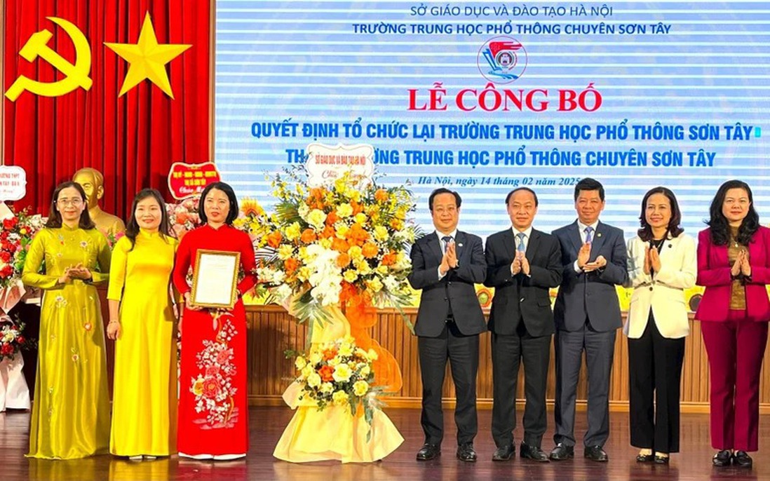 Hà Nội: Trường THPT Sơn Tây chính thức trở thành trường chuyên