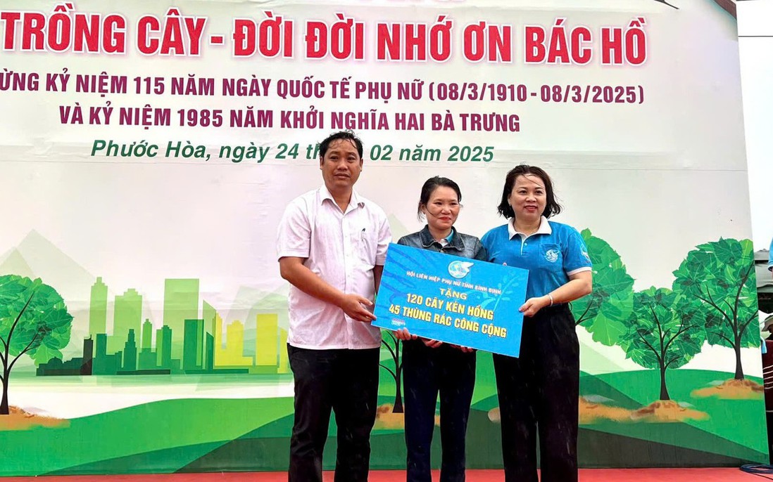 Hội LHPN tỉnh Bình Định hưởng ứng Tết trồng cây 2025