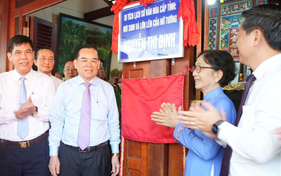 "Nơi sinh và lớn lên của Nữ tướng Nguyễn Thị Định" được xếp hạng Di tích lịch sử văn hóa cấp tỉnh