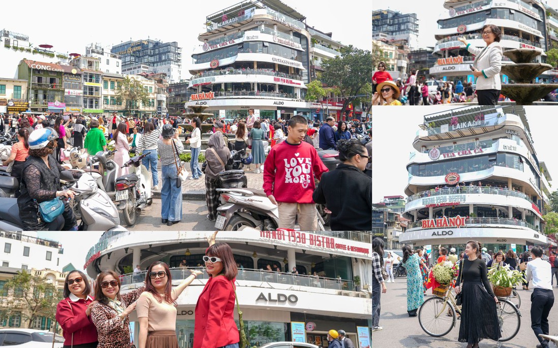 Bỏ qua khuyến cáo, "biển" người vẫn đổ về check-in tòa nhà "Hàm cá mập" gây ách tắc giao thông 