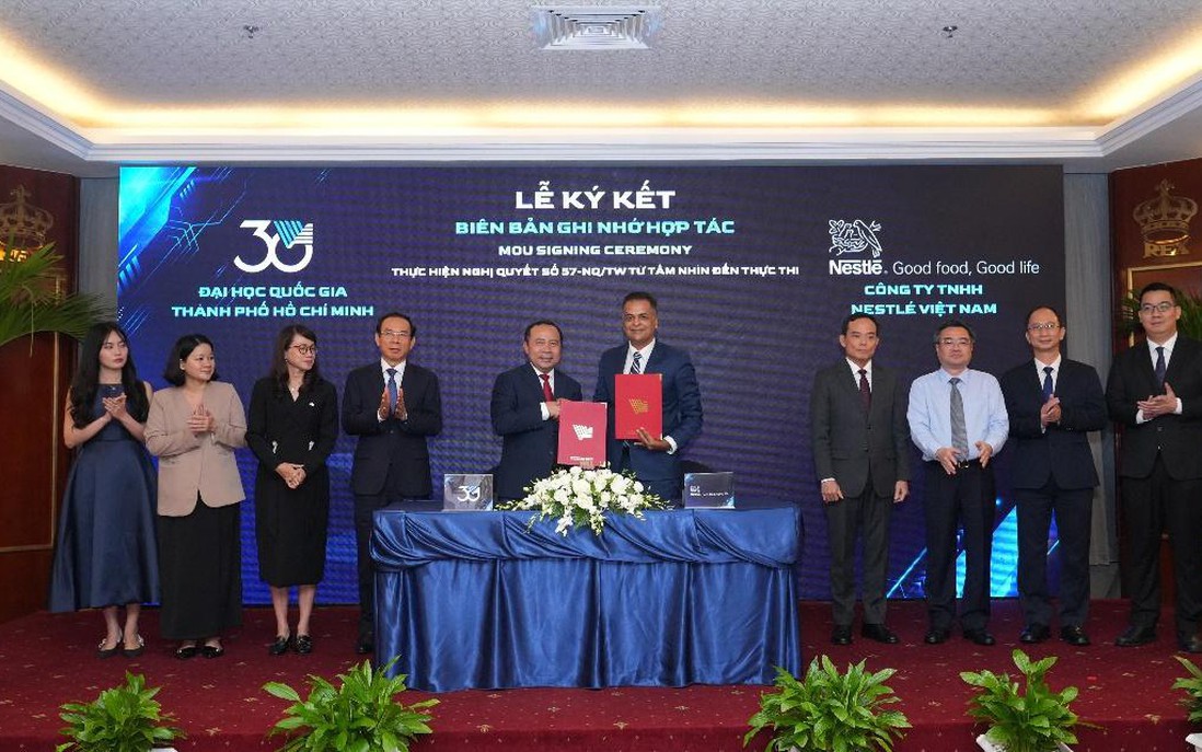 Nestlé Việt Nam ký kết hợp tác với ĐH Quốc gia TPHCM thực thi mô hình "3 nhà"