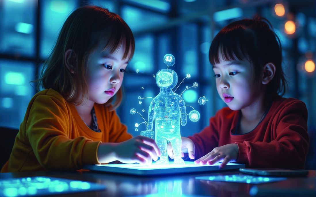 Cha mẹ cho con tiếp xúc sớm với AI
