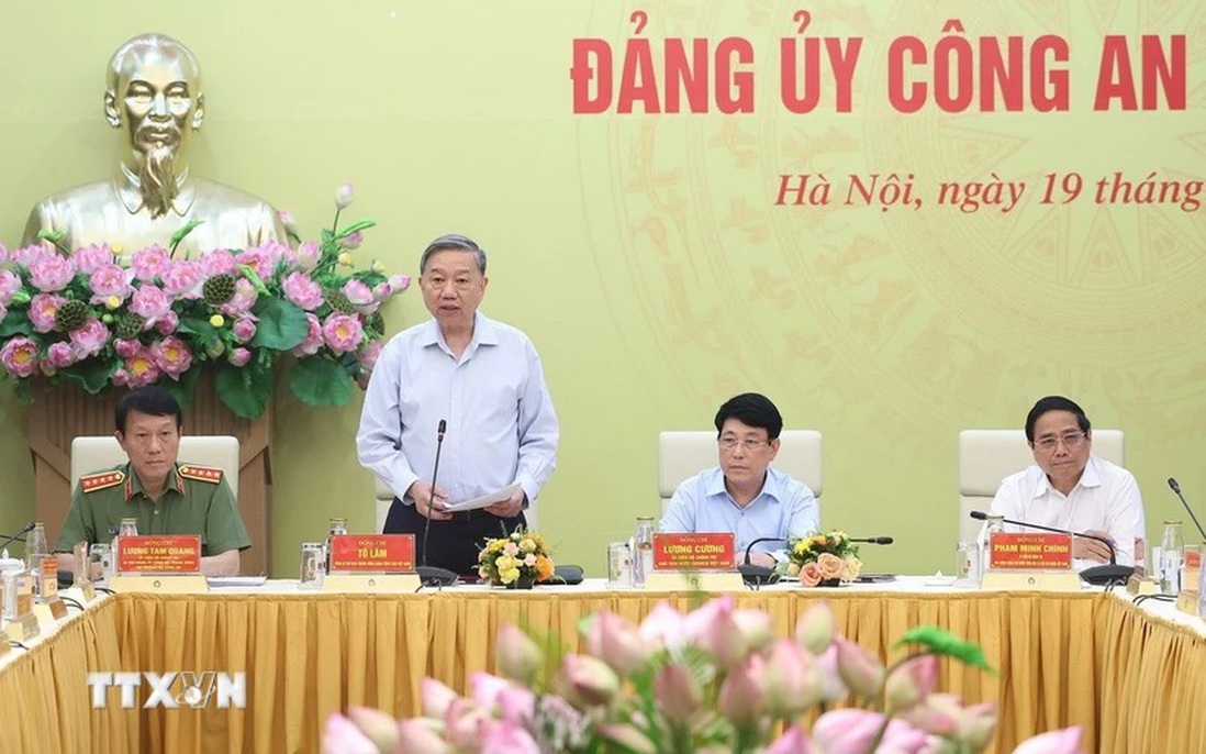 Tổng Bí thư Tô Lâm dự Hội nghị Đảng ủy Công an Trung ương 6 tháng đầu năm 2025