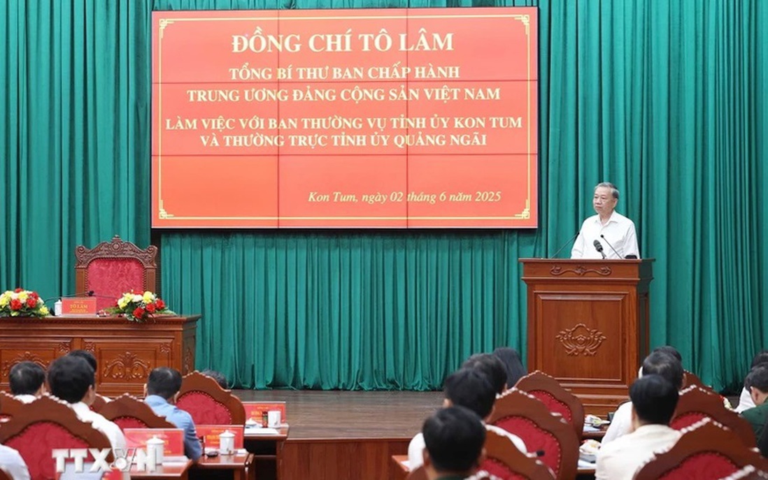 Tổng Bí thư: Kon Tum và Quảng Ngãi sau khi hợp nhất sẽ thành cực tăng trưởng mới