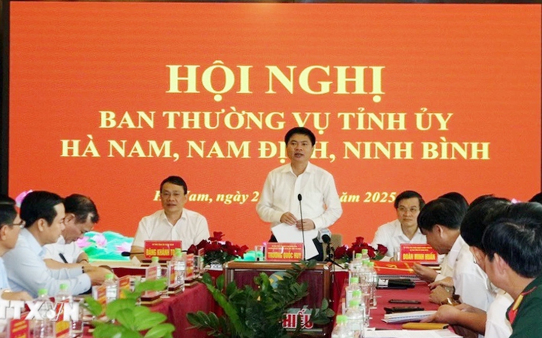 Tỉnh ủy Hà Nam, Nam Định, Ninh Bình thông qua phương án tổ chức bộ máy sau hợp nhất