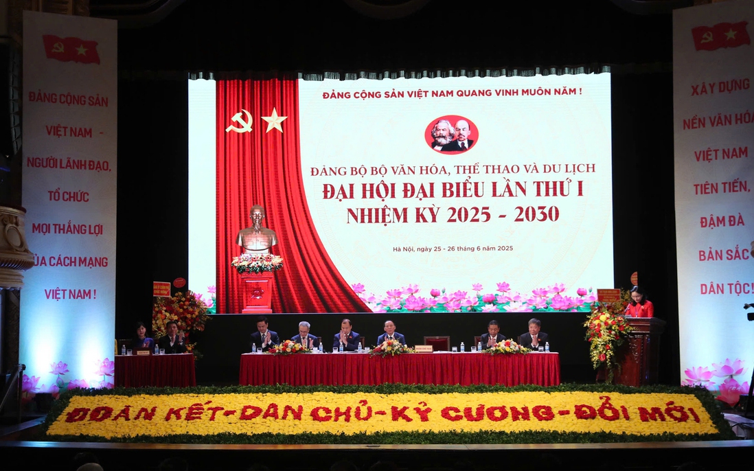 Khai mạc trọng thể Đại hội Đảng bộ Bộ Văn hóa, Thể thao & Du lịch nhiệm kỳ 2025-2030