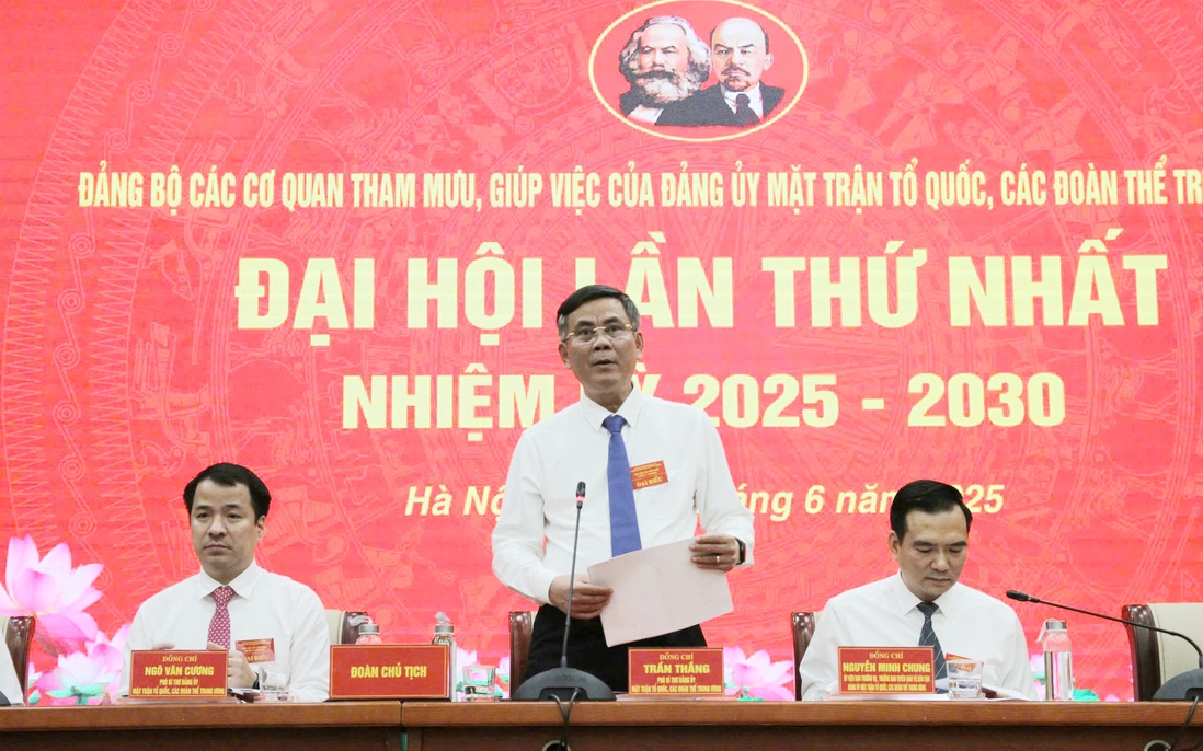 Đảng bộ các cơ quan tham mưu, giúp việc của Đảng ủy MTTQ, các đoàn thể Trung ương tổ chức thành công Đại hội lần thứ nhất