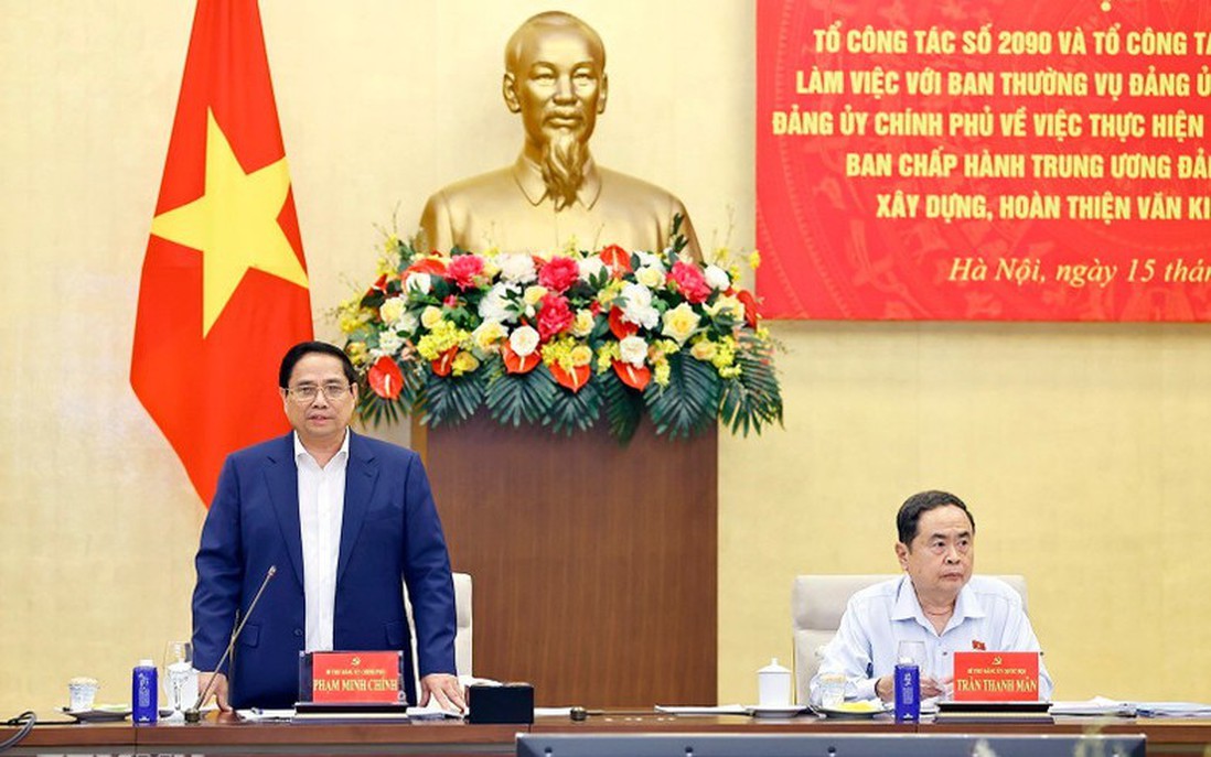 Tổ công tác Bộ Chính trị làm việc với Ban Thường vụ Đảng ủy Quốc hội, Chính phủ