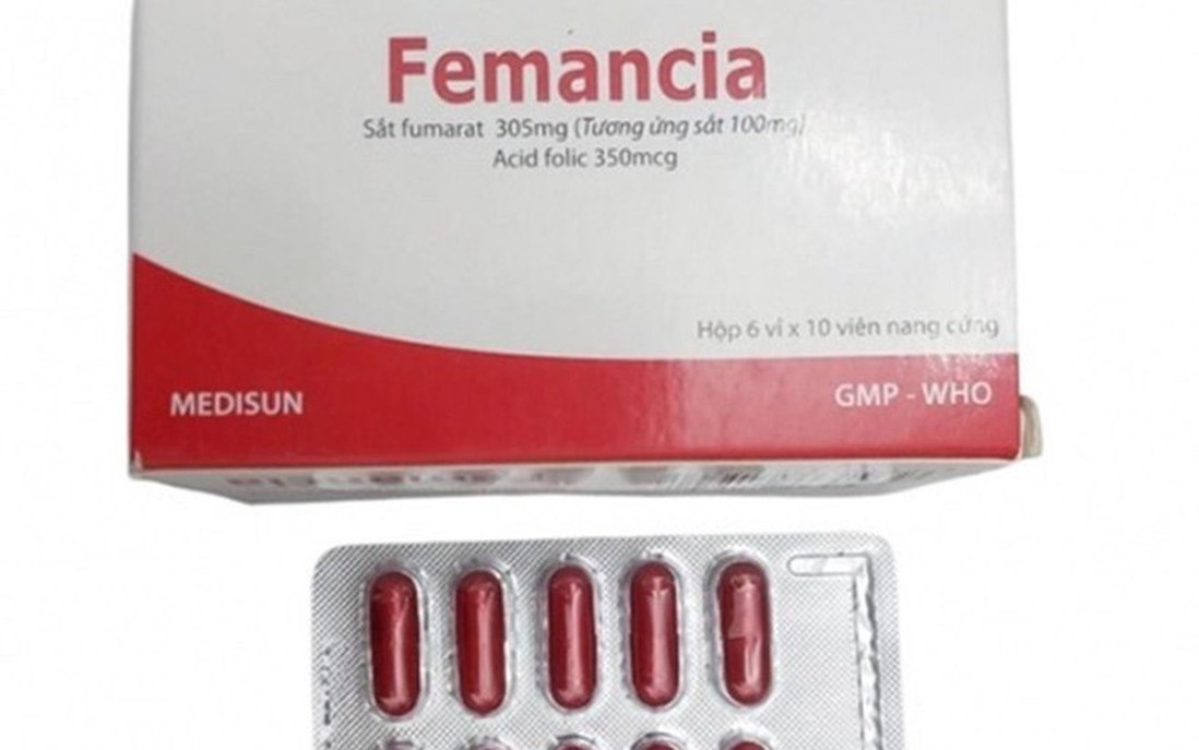Bộ Y tế cấm sản xuất, lưu hành loại thuốc Femancia điều trị thiếu máu
