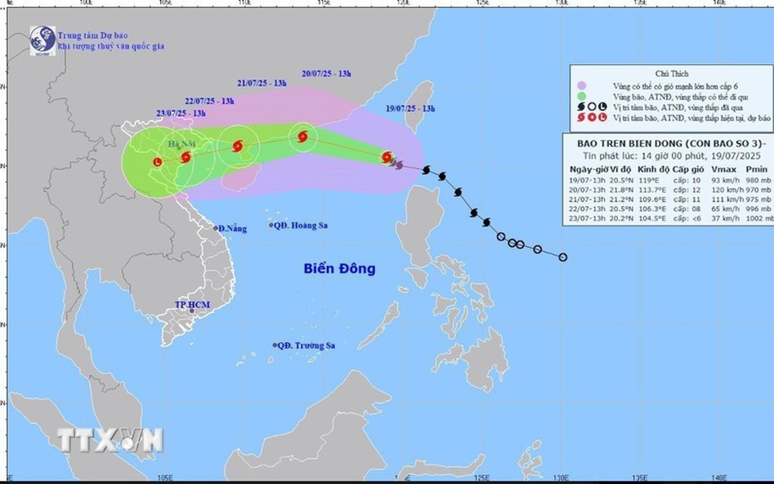 Công điện của Thủ tướng về việc tập trung ứng phó với bão số 3