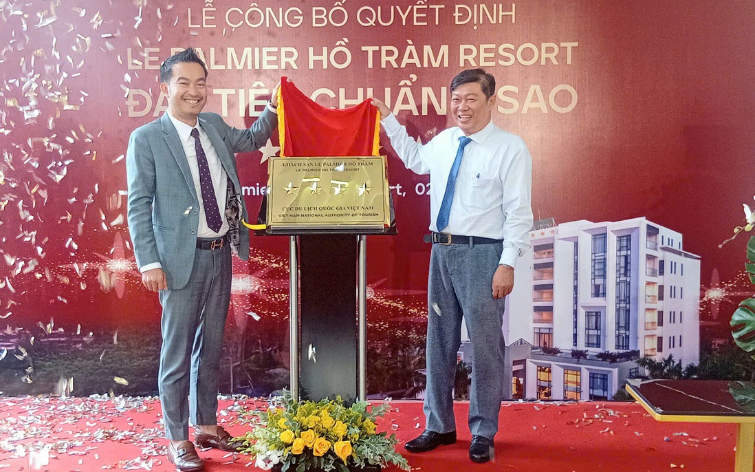 Le Palmier Hồ Tràm Resort đạt tiêu chuẩn 4 sao quốc gia 