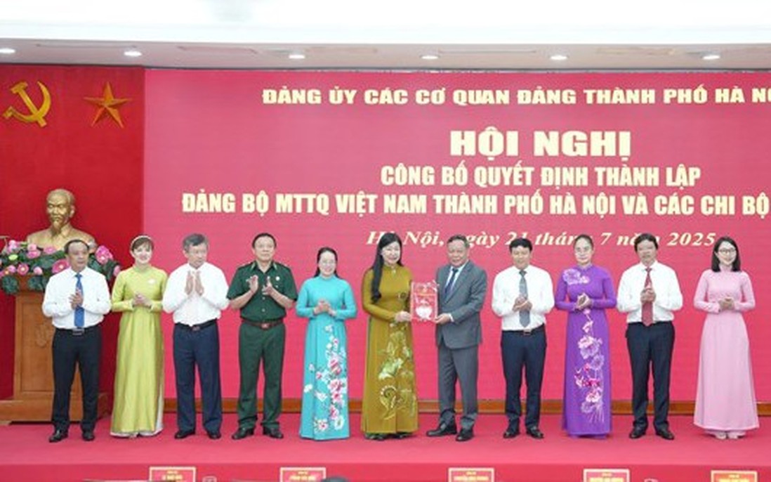 Công bố Quyết định thành lập Đảng bộ MTTQ Việt Nam TP Hà Nội và các chi bộ trực thuộc