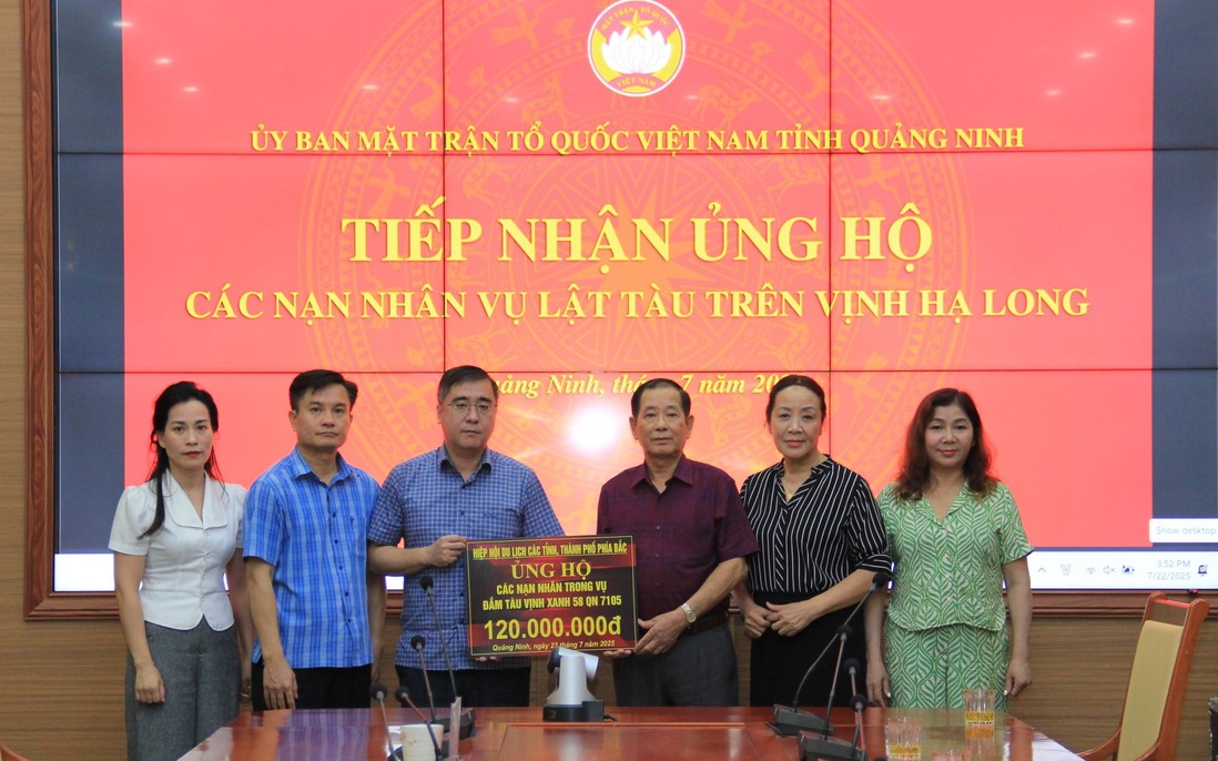 Quảng Ninh tiếp nhận 220 triệu đồng ủng hộ các nạn nhân trong vụ đắm tàu trên vịnh Hạ Long