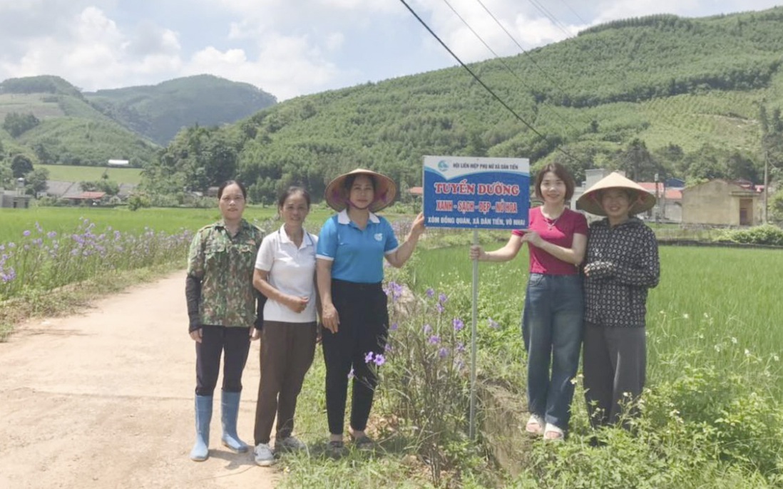 Phụ nữ xã Dân Tiến xây dựng nông thôn mới từ "5 không, 3 sạch"