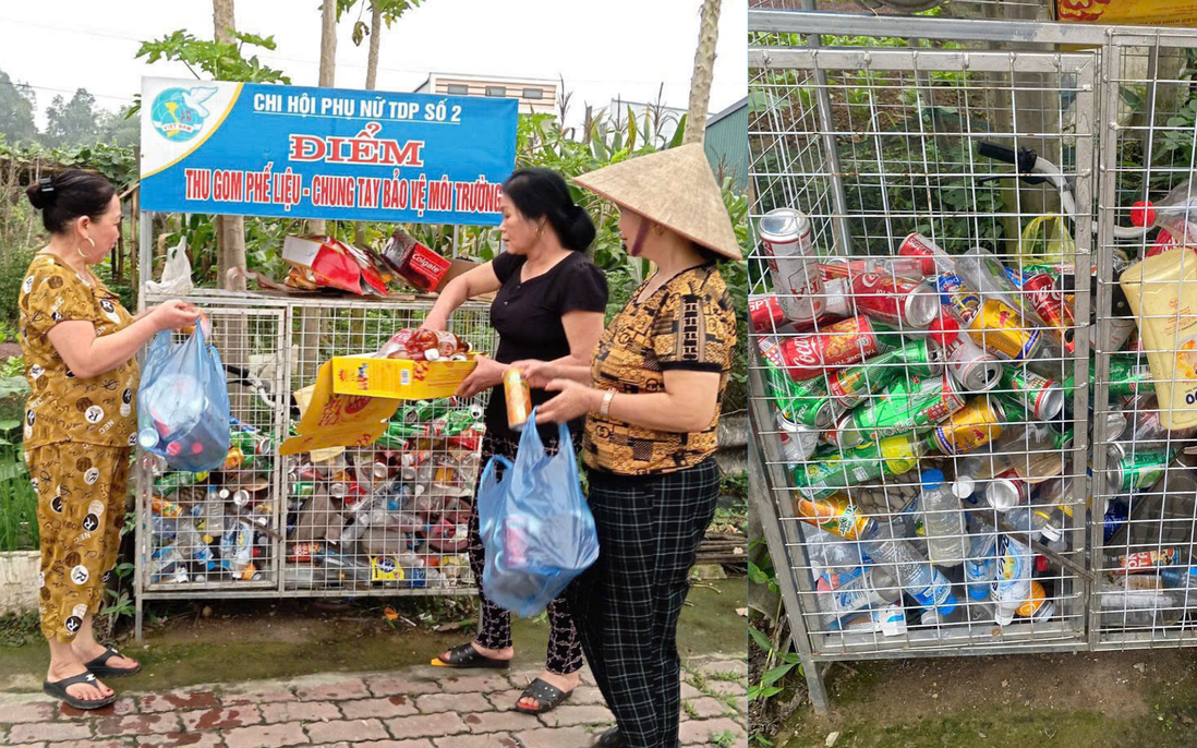 Phụ nữ xã Trấn Yên tích cực phân loại rác thải tại nguồn
