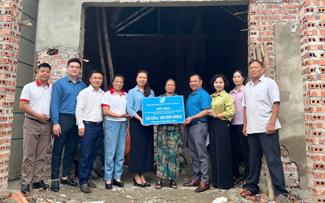 Hội LHPN tỉnh Cao Bằng hỗ trợ kinh phí xây mới nhà cho hội viên phụ nữ có hoàn cảnh khó khăn