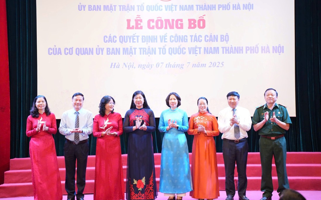 Mặt trận Tổ quốc Việt Nam thành phố Hà Nội công bố Quyết định nhân sự