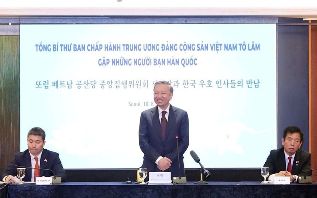 Tổng Bí thư Tô Lâm gặp những người bạn Hàn Quốc
