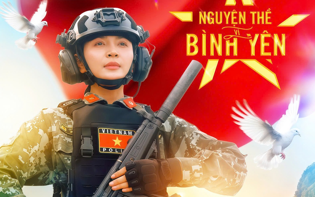 Sau "Viết tiếp câu chuyện hòa bình", Duyên Quỳnh hóa chiến sĩ công an, hát ca khúc mới của Nguyễn Văn Chung