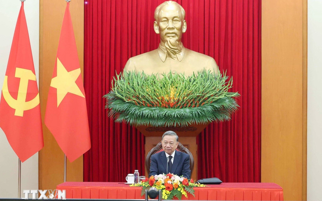 Tổng Bí thư Tô Lâm điện đàm với Chủ tịch Đảng Nhân dân Campuchia Hun Sen