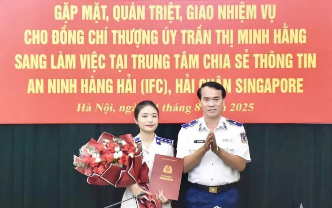 Nữ sĩ quan Cảnh sát biển Việt Nam đầu tiên nhận nhiệm vụ tại IFC
