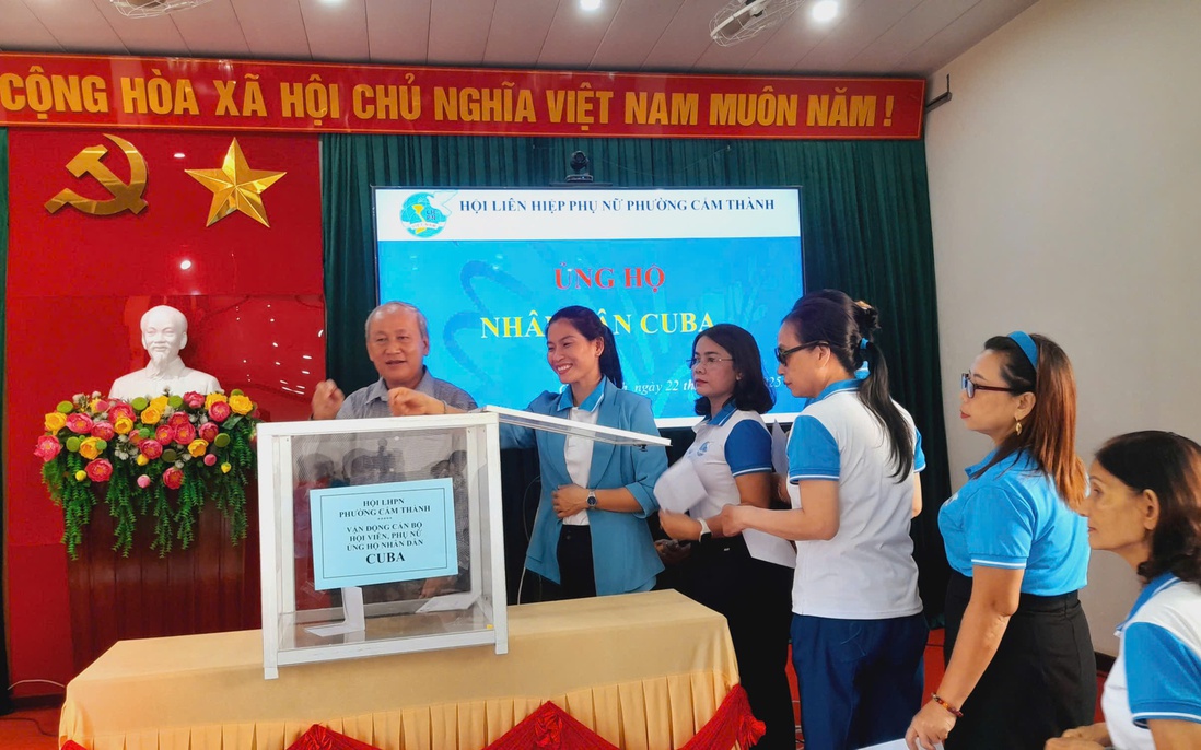 Quảng Ngãi: Hội LHPN phường Cẩm Thành ủng hộ nhân dân Cuba