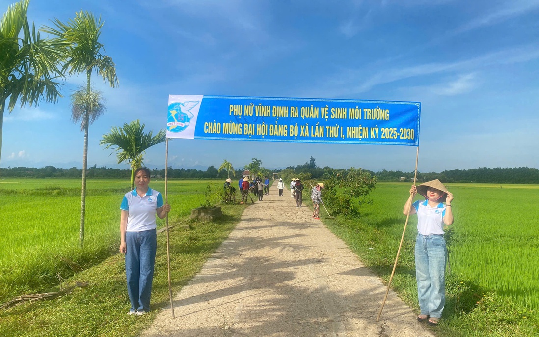 "5 không, 3 sạch" trở thành "chìa khóa" để phụ nữ xây dựng nông thôn mới ở Vĩnh Định