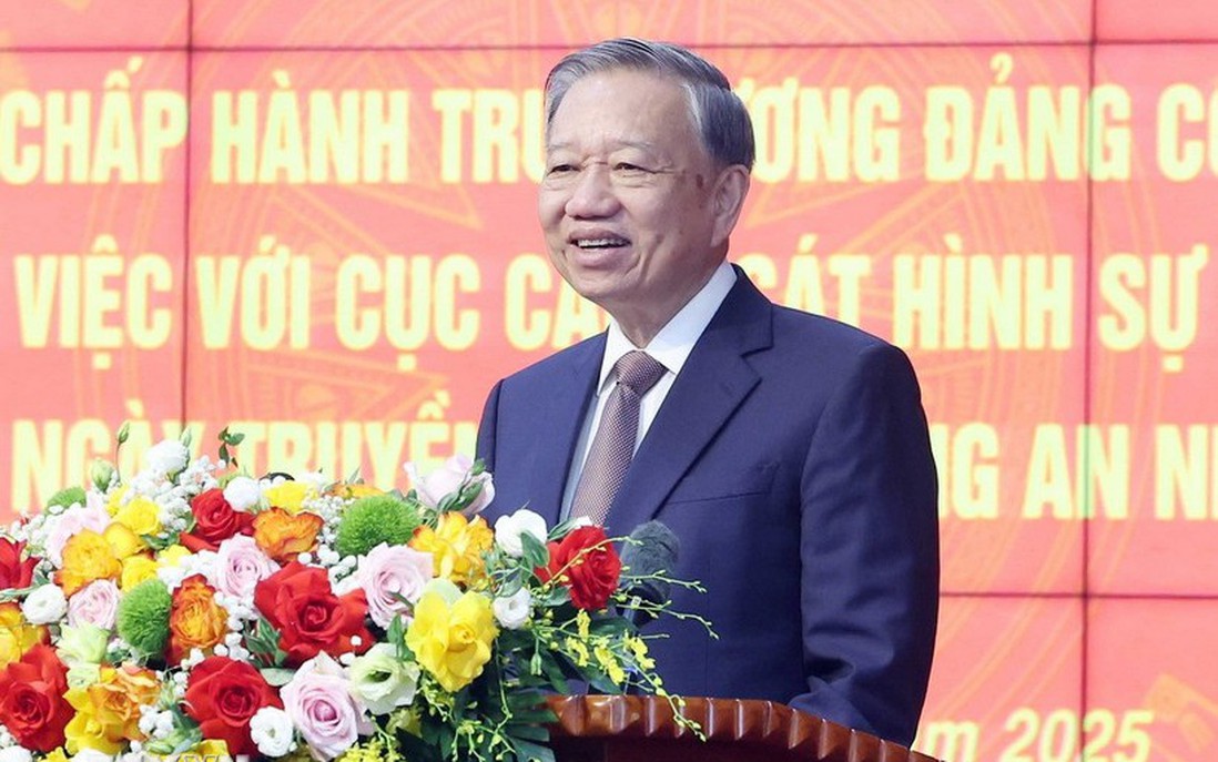 Tổng Bí thư Tô Lâm: Xây dựng lực lượng Cảnh sát hình sự làm chủ công nghệ