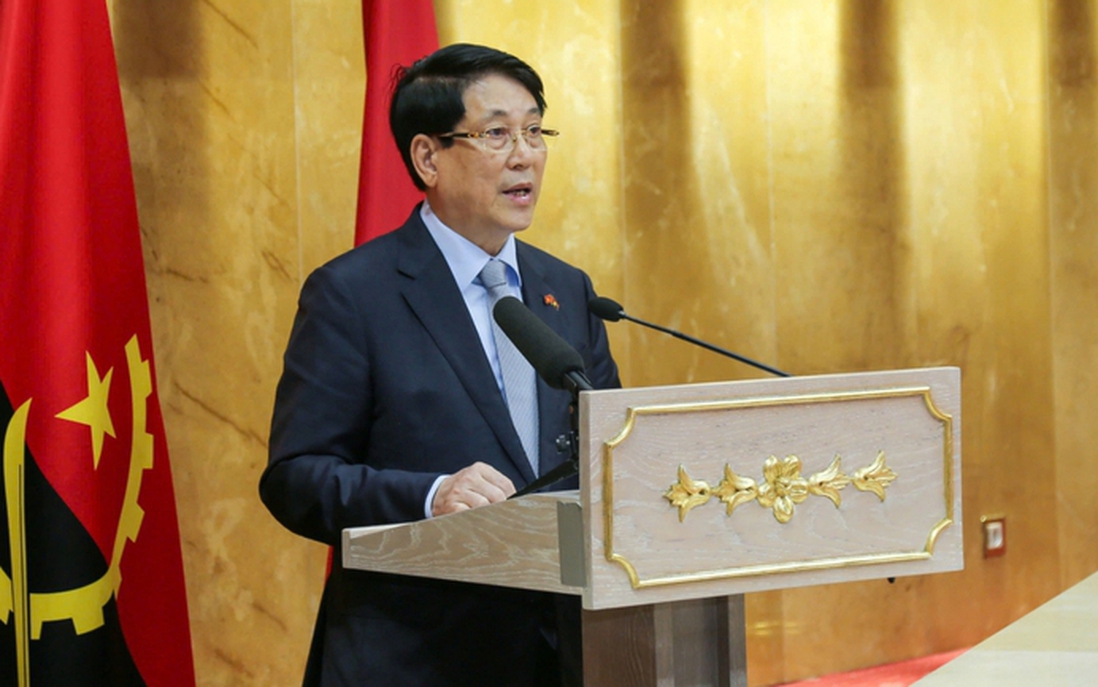Chủ tịch nước Lương Cường phát biểu chính sách tại Quốc hội Angola