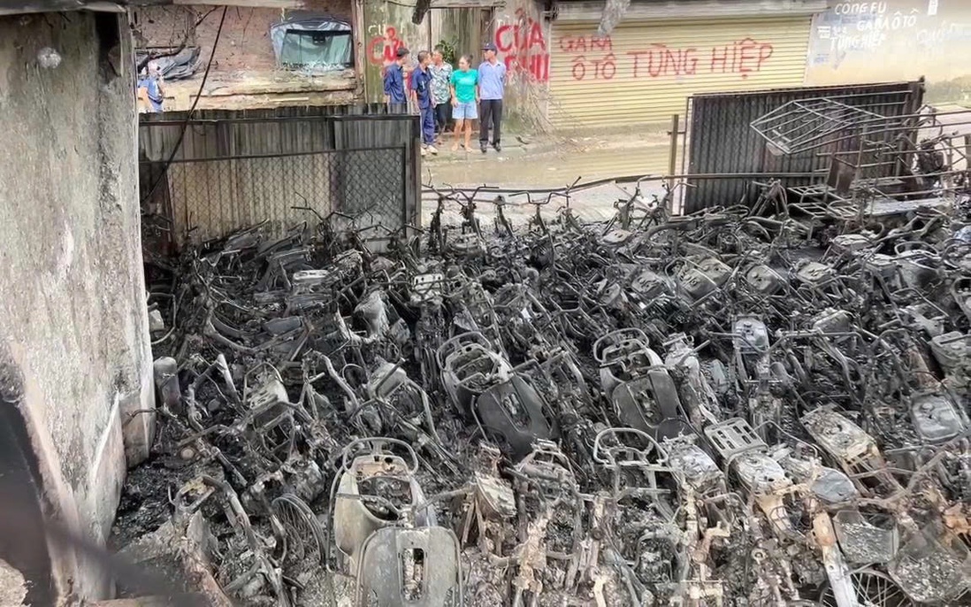 Vụ cháy bãi xe dưới chân cầu Vĩnh Tuy: Phương tiện bị cháy đa phần là xe vi phạm bị tạm giữ