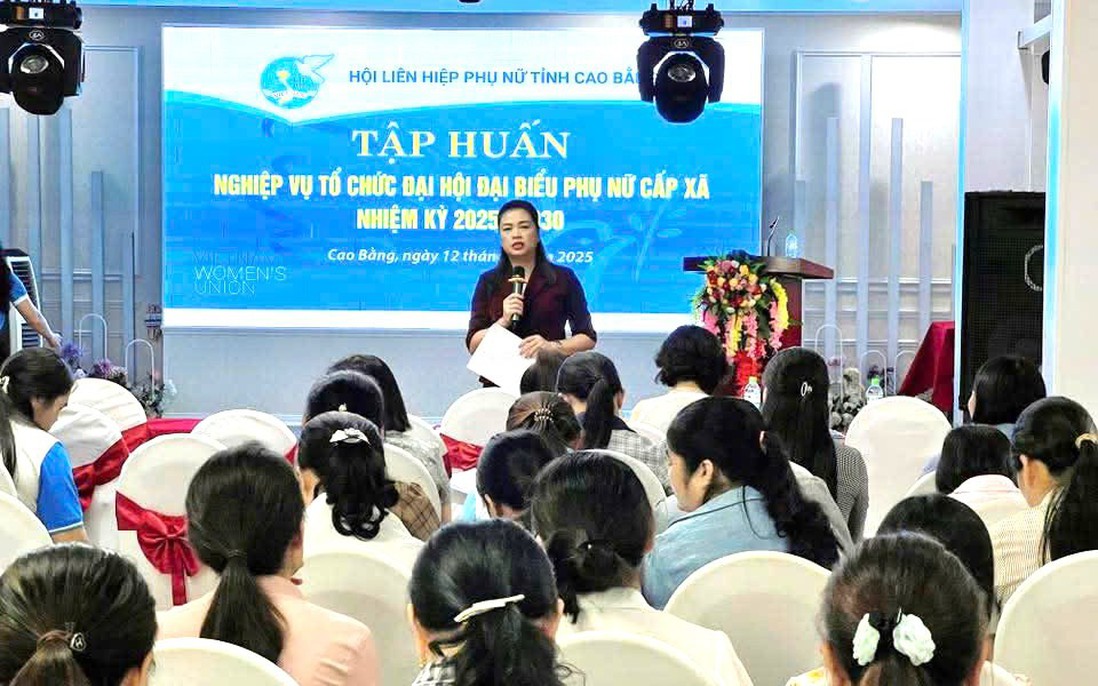 Hội LHPN tỉnh Cao Bằng tập huấn nghiệp vụ tổ chức Đại hội đại biểu Phụ nữ cấp xã, phường 